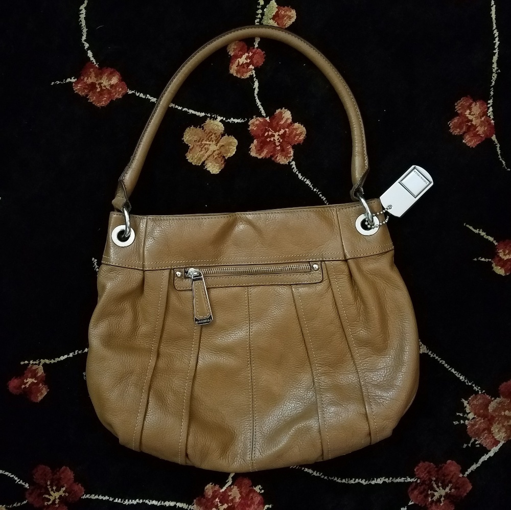 Tignanello Caramel Leather Purse Shoulder Bag
